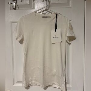 Moncler White T-Shirt Girocollo size M
